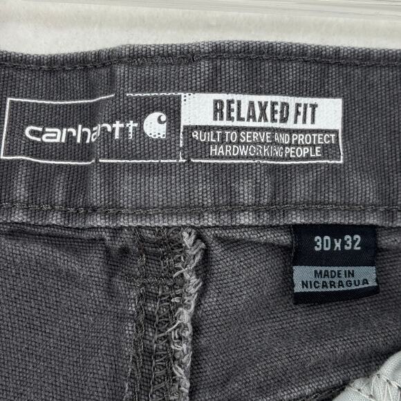 Carhartt Jeans Mens Size 30 Gray Rugged Flex Canvas 5 Pocket Work Pant Relaxed - Picture 3 of 13
